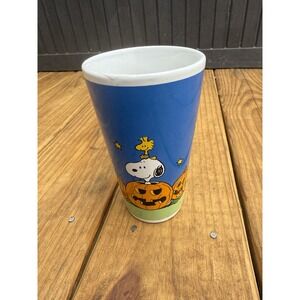 PEANUTS Great Pumpkin 16 oz Coffee Cup Latte Mug Halloween Snoopy Woodstock
